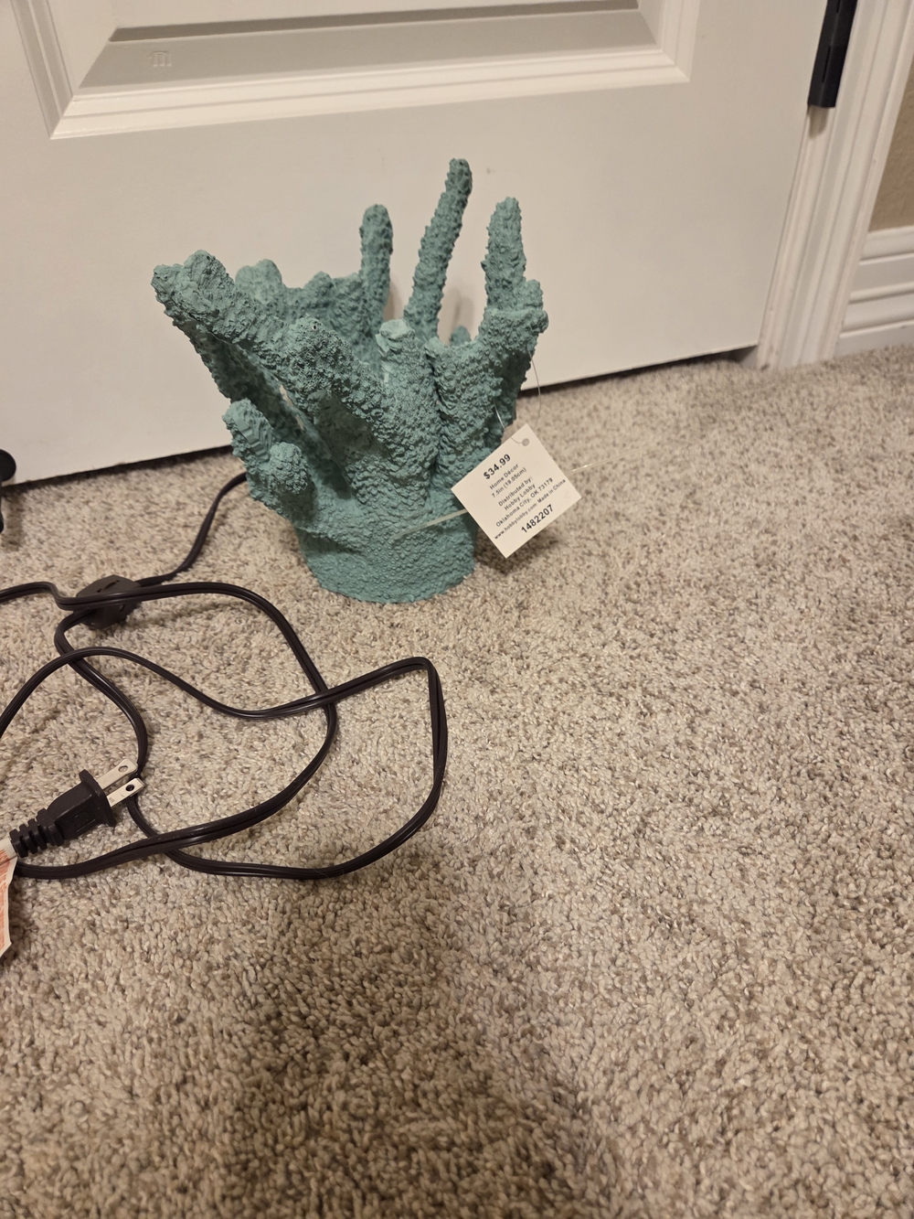 Hobby Lobby Aqua Coral Lamp
